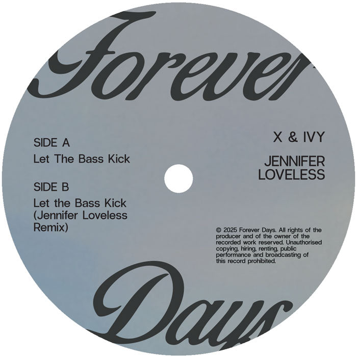 X & IVY – Let The Bass Kick + Jennifer – 12” Vinyl House Club Tracks