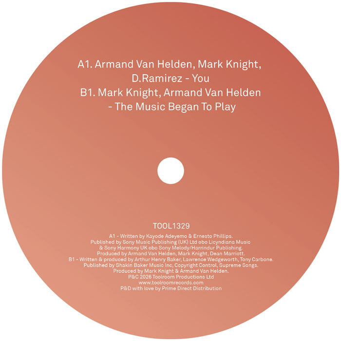 Armand Van Helden – You The Music Began To Play 12" Vinyl House Mark Knight