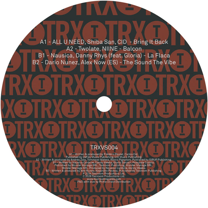 All U Need / Shiba San – Toolroom Trax Sampler Vol. 4 12" Vinyl 2026 House