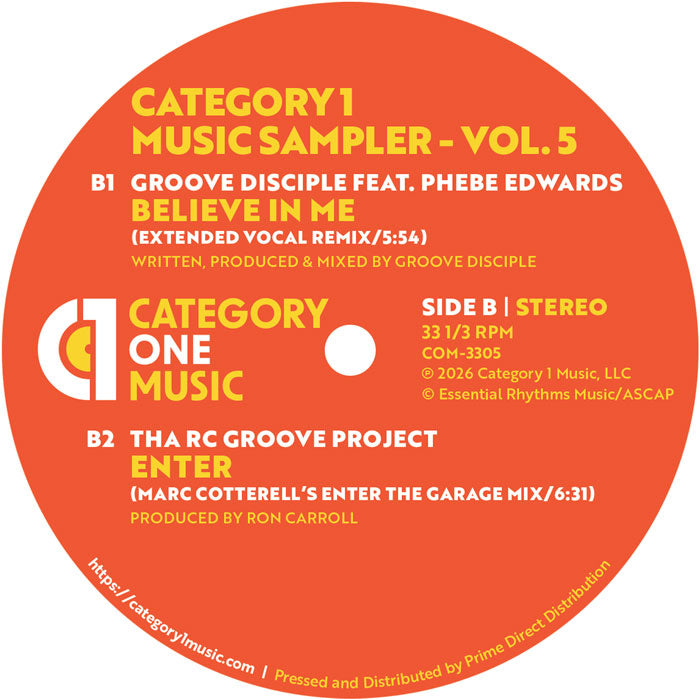 Ron Carroll Eric Kupper – Category 1 Music Sampler Vol 5 12” Vinyl House Classics