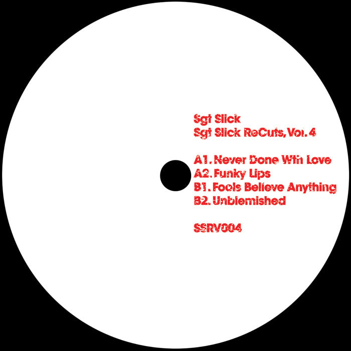 Sgt Slick Recuts Vol 4 12 Inch Vinyl Disco Vocal House Four Track Edits EP