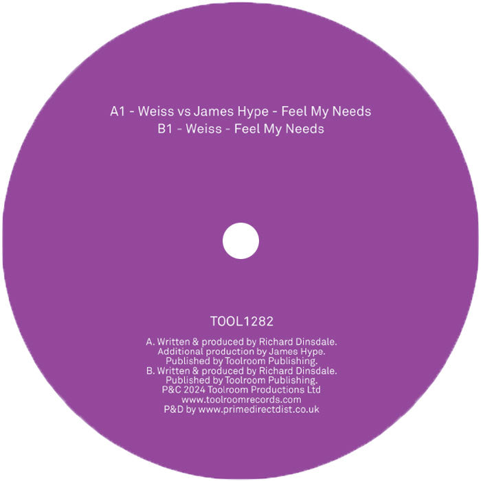 WEISS vs James Hype - Feel My Needs - Splatter Vinyl 12" Piano House