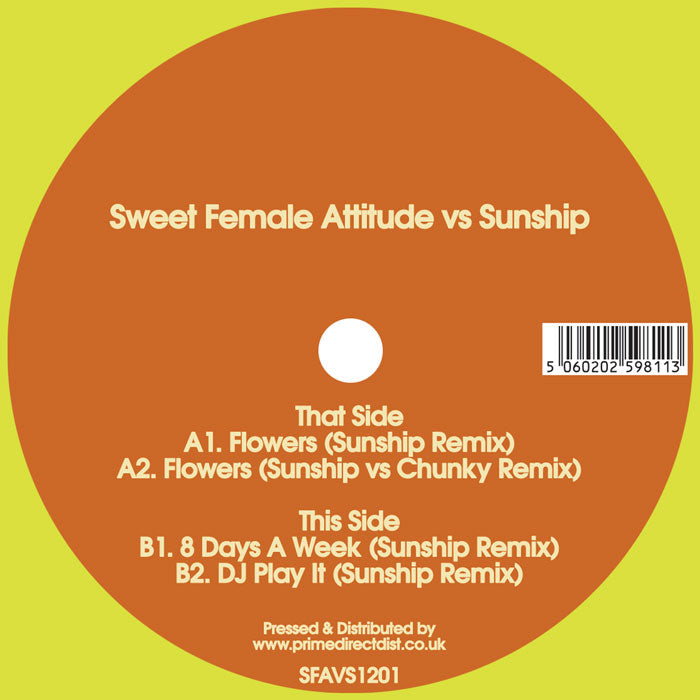 Sweet Female Attitude Flowers Remixes 12 Inch Vinyl UK Garage Yellow Vinyl