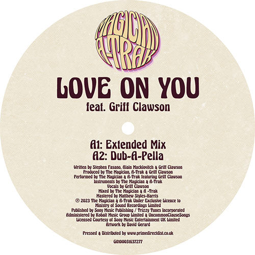 The Magician & A-Trak – Love On You – 12” Yellow Vinyl Limited House DJ Record