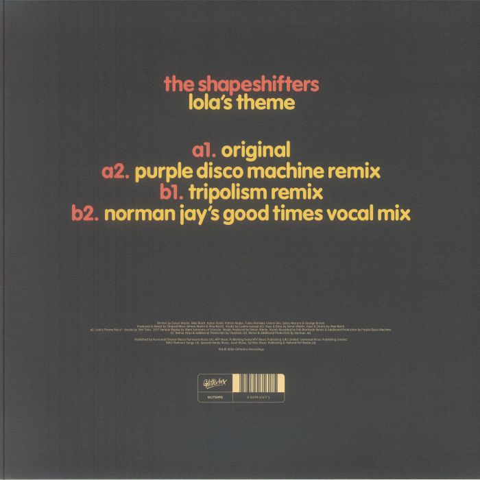 The Shapeshifters – Lola's Theme House Classic Remixes 12" Vinyl