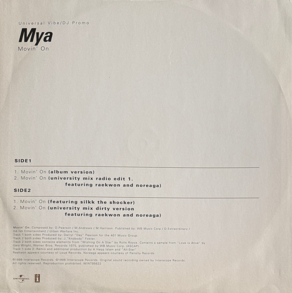 Mýa – Movin' On – Interscope Records – 1998