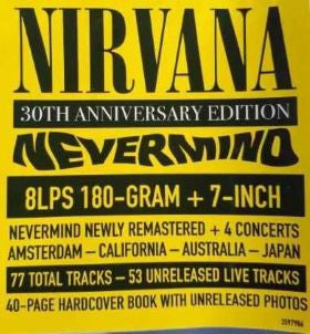Nirvana – Nevermind (30th Anniversary Edition) Grunge / Rock · Limited Edition Box Set ·Still sealed
