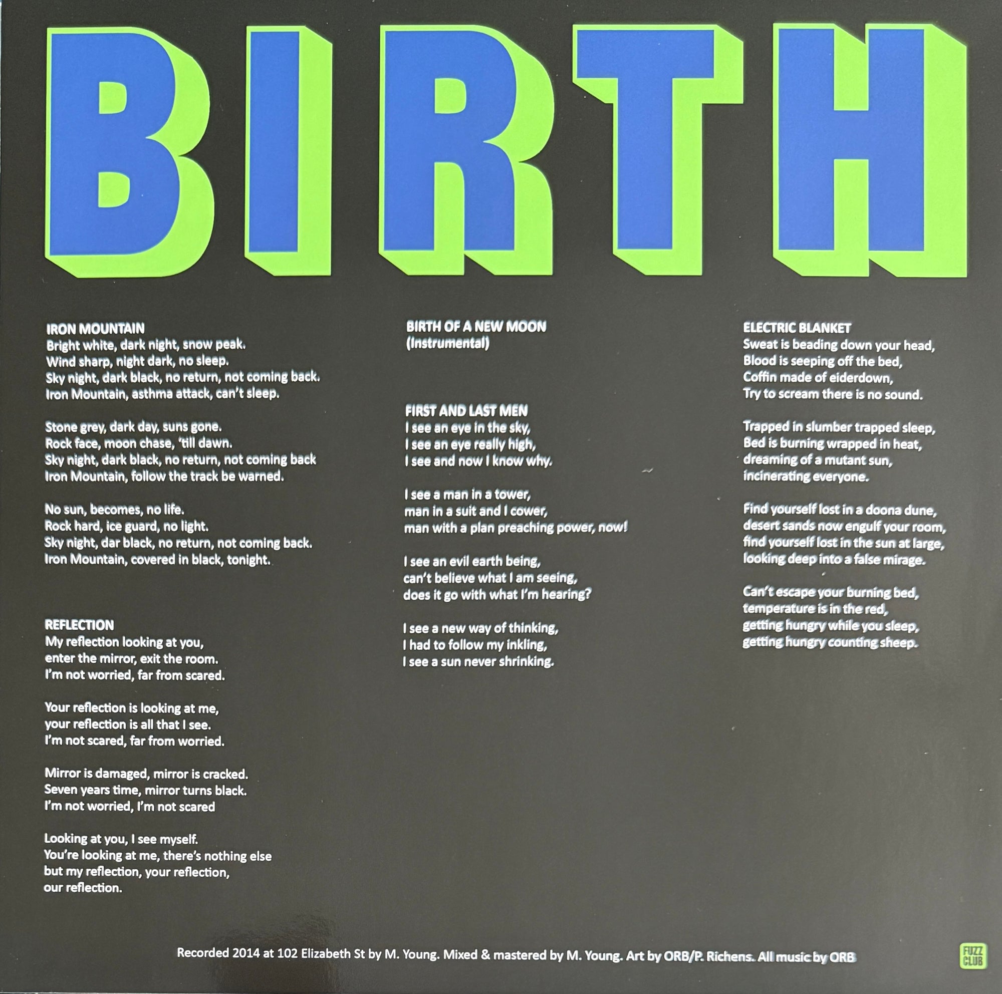 ORB – Birth – Fuzz Club Records – 2025