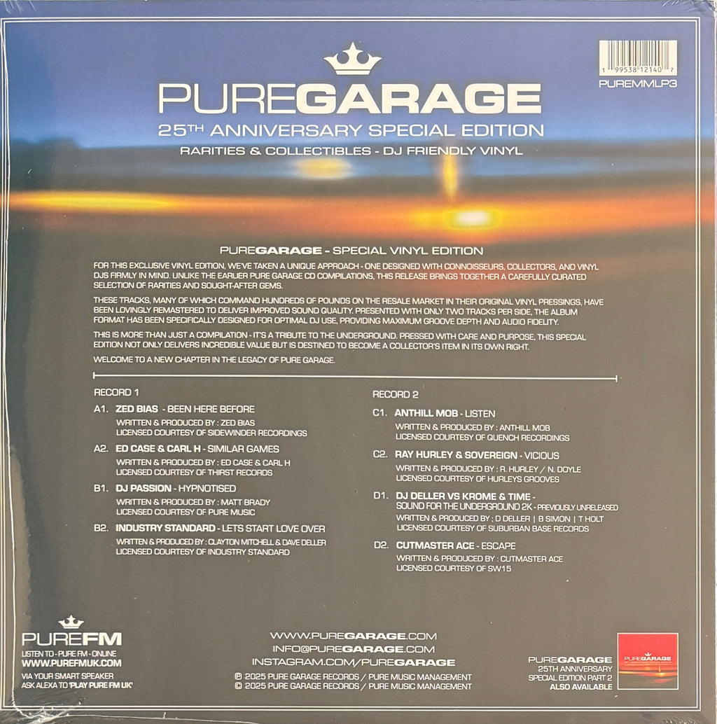 Various – Pure Garage (25th Anniversary Special Edition Part 1) – 2×12" Vinyl (Special Edition)