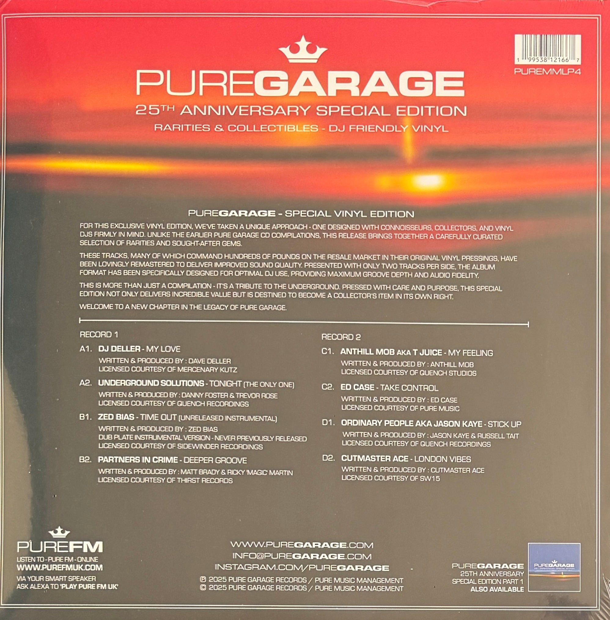 Various – Pure Garage (25th Anniversary Special Edition Part 2) – 2×12" Vinyl (Special Edition)