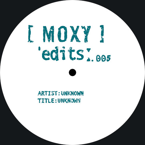 Moxy Edits 005 12 Inch Vinyl UK Garage Bassline Single Sided Vocal Edit