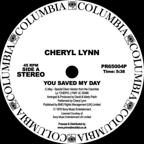 Cheryl Lynn – Got To Be Real / You Saved My Day – 12” Vinyl Disco Funk Classic RSD