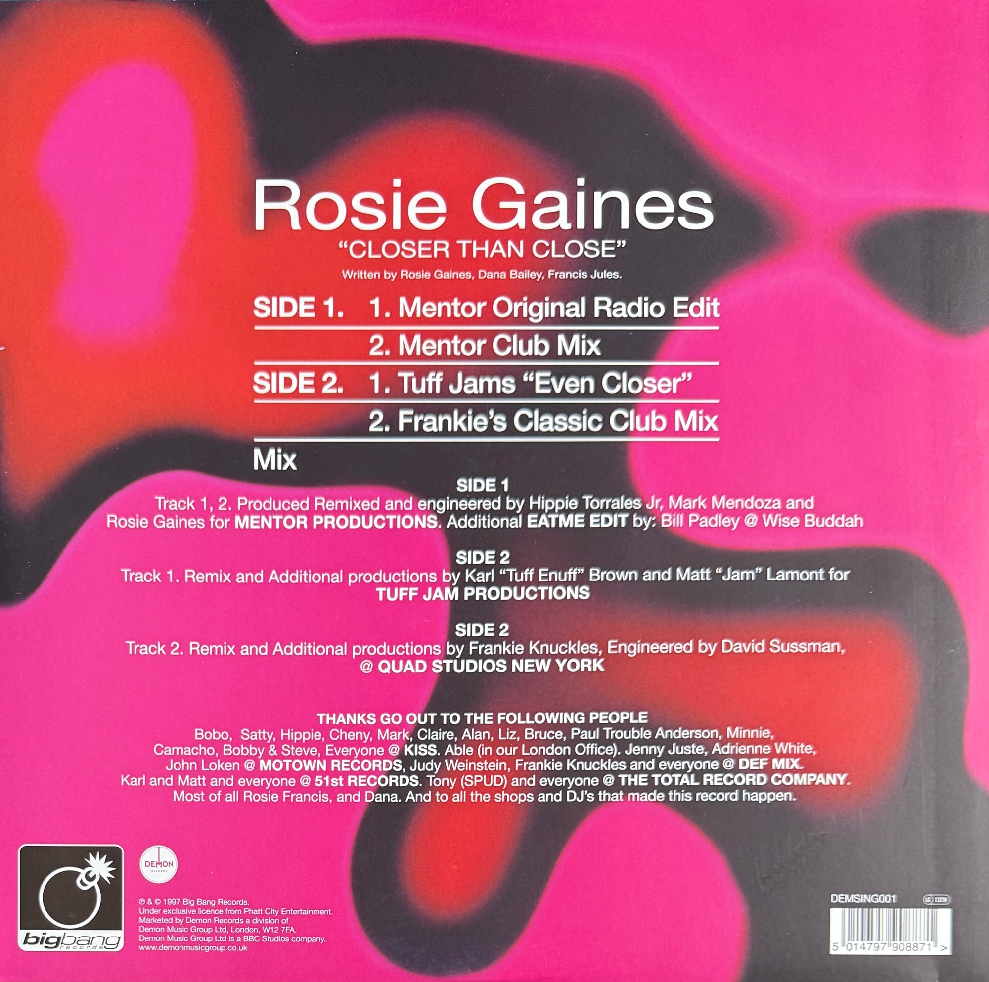 Rosie Gaines – Closer Than Close – Bigbang Records / Demon Records – 2023