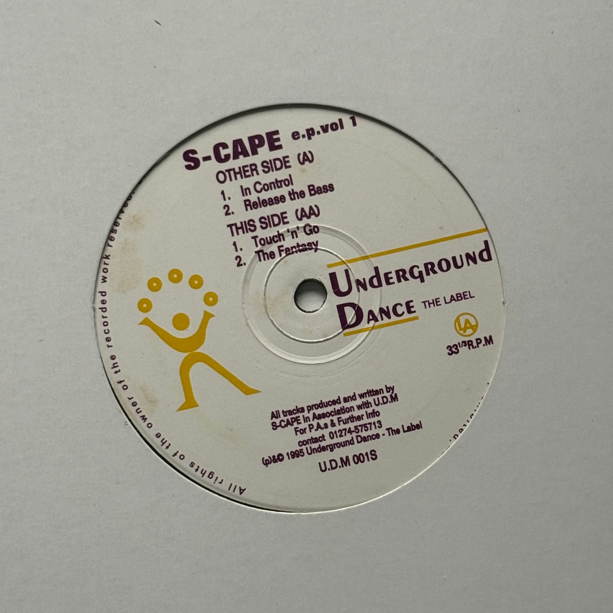 S-Cape – E.P. Vol. 2 12" (1995) UK House Vinyl
