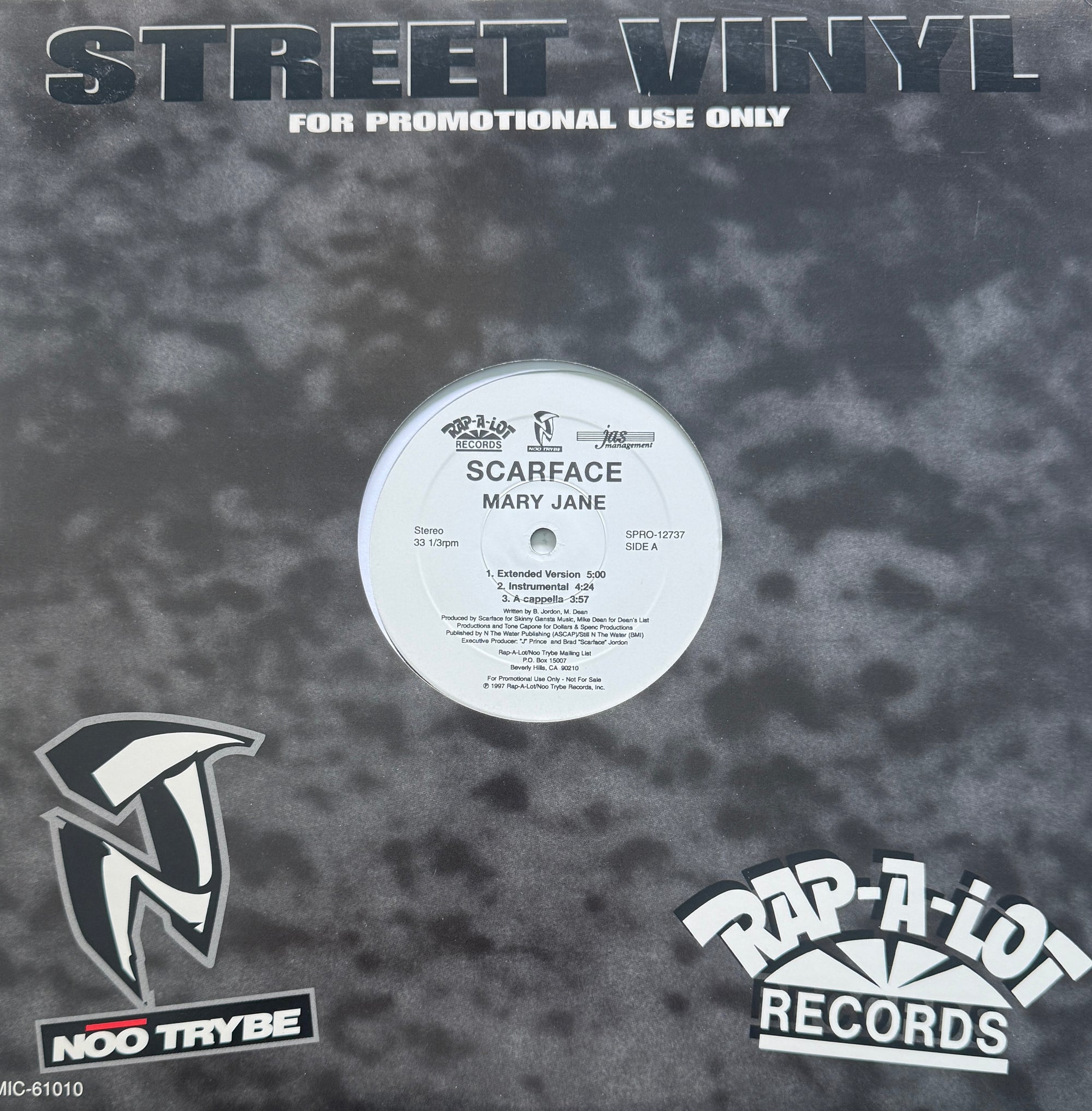 Scarface – Mary Jane – Rap-A-Lot Records – 1997